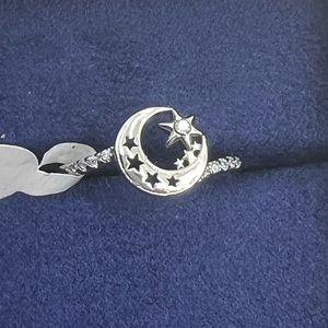 Fragrant Jewels Moon Magic Iridescent Starlight Swarovski Crystal Ring Size 7